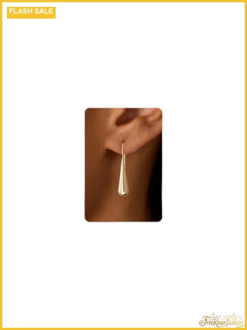 14K Gold Plated Teardrop CZ Dangle Earrings Women